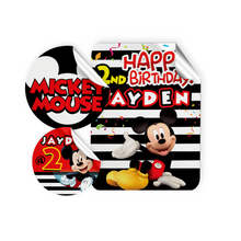 Afbeelding in Gallery-weergave laden, Gepersonaliseerde Mickey Mouse Stickers