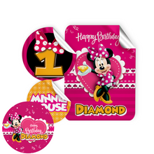 Afbeelding in Gallery-weergave laden, Gepersonaliseerde Minnie Mouse Stickers