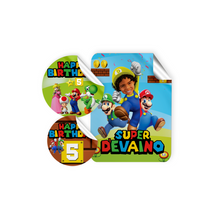 Afbeelding in Gallery-weergave laden, Gepersonaliseerde Super Mario Bros Stickers