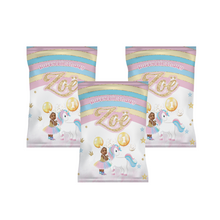 Afbeelding in Gallery-weergave laden, Gepersonaliseerde Unicorn chips zakjes