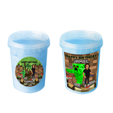 Afbeelding in Gallery-weergave laden, Gepersonaliseerde Minecraft suikerspin emmers