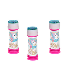 Afbeelding in Gallery-weergave laden, Gepersonaliseerde Unicorn bellenblaas