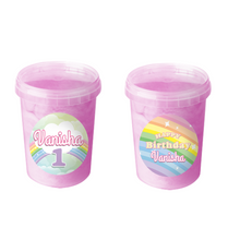 Afbeelding in Gallery-weergave laden, Gepersonaliseerde Regenboog Pastel suikerspin emmers