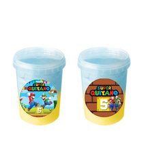 Afbeelding in Gallery-weergave laden, Gepersonaliseerde Super Mario Bros suikerspin emmers