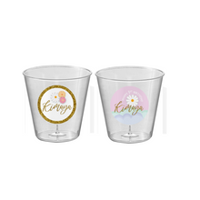 Afbeelding in Gallery-weergave laden, Gepersonaliseerde transparante Bloemen Pastel bekers