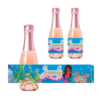 Afbeelding in Gallery-weergave laden, Gepersonaliseerde Zeemeermin Mermaid Kinder champagne / Bubbelsap labels