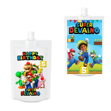 Afbeelding in Gallery-weergave laden, Gepersonaliseerde Super Mario Bros Drinkzakjes