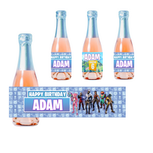 Afbeelding in Gallery-weergave laden, Gepersonaliseerde Fortnite Kinder champagne / Bubbelsap labels