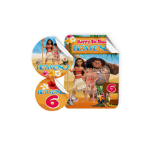 Afbeelding in Gallery-weergave laden, Gepersonaliseerde Moana Vaiana Stickers