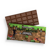Afbeelding in Gallery-weergave laden, Gepersonaliseerde Minecraft chocoladereep
