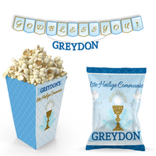 Afbeelding in Gallery-weergave laden, 1ste Heilige Communie Feestpakket (Blauw & Goud)