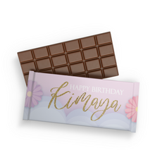 Afbeelding in Gallery-weergave laden, Gepersonaliseerde Bloemen Pastel chocoladereep