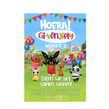 Afbeelding in Gallery-weergave laden, Gepersonaliseerde Bing Bunny uitnodiging (digitaal)