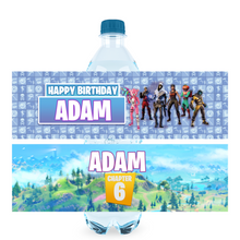 Afbeelding in Gallery-weergave laden, Gepersonaliseerde Fortnite waterfles labels en stickers