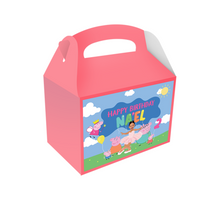 Afbeelding in Gallery-weergave laden, Gepersonaliseerde Peppa Pig traktatie uitdeel doos