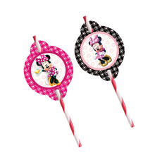 Afbeelding in Gallery-weergave laden, Gepersonaliseerde Minnie Mouse rietjes