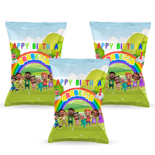 Afbeelding in Gallery-weergave laden, Gepersonaliseerde CoComelon popcorn uitdeelzakjes