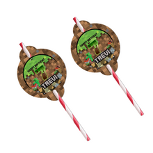 Afbeelding in Gallery-weergave laden, Gepersonaliseerde Minecraft rietjes