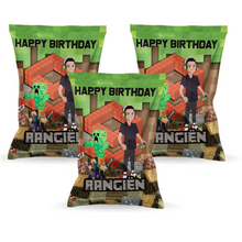 Afbeelding in Gallery-weergave laden, Gepersonaliseerde Minecraft popcorn uitdeelzakjes