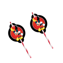 Afbeelding in Gallery-weergave laden, Gepersonaliseerde Mickey Mouse rietjes