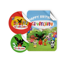 Afbeelding in Gallery-weergave laden, Gepersonaliseerde Bing Bunny Stickers