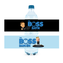 Afbeelding in Gallery-weergave laden, Gepersonaliseerde Boss Baby waterfles labels en stickers
