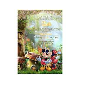 Gepersonaliseerde Mickey & Minnie Mouse uitnodiging (digitaal)