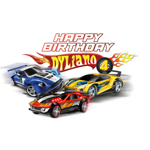 Gepersonaliseerde Hotwheels centerpiece (tafel decoratie)