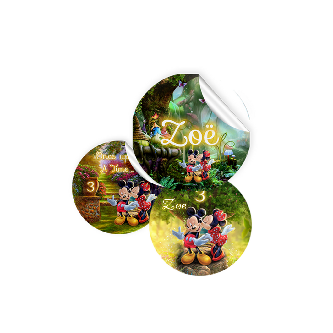 Gepersonaliseerde Mickey & Minnie Mouse Stickers