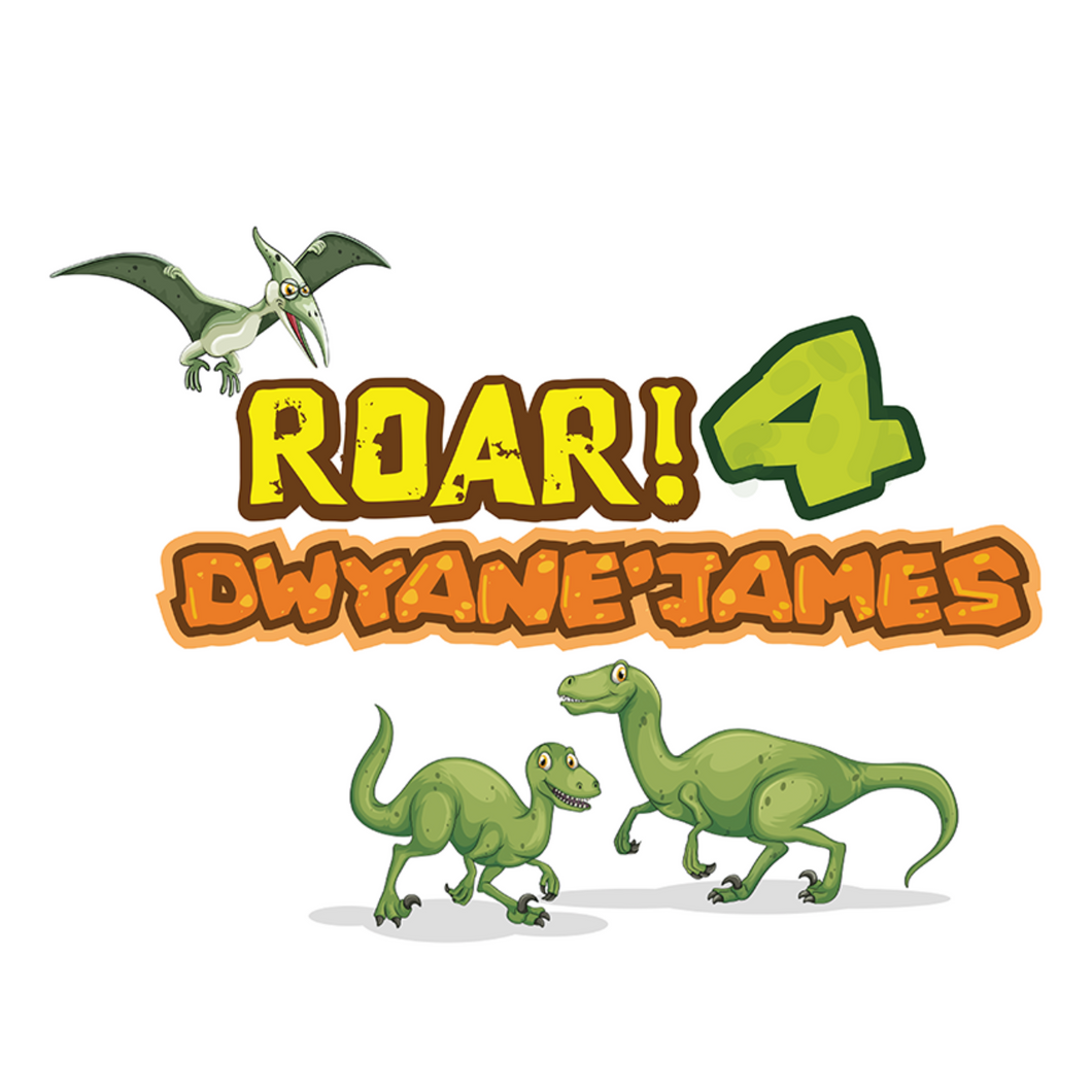 Gepersonaliseerde Dino centerpiece (tafel decoratie)