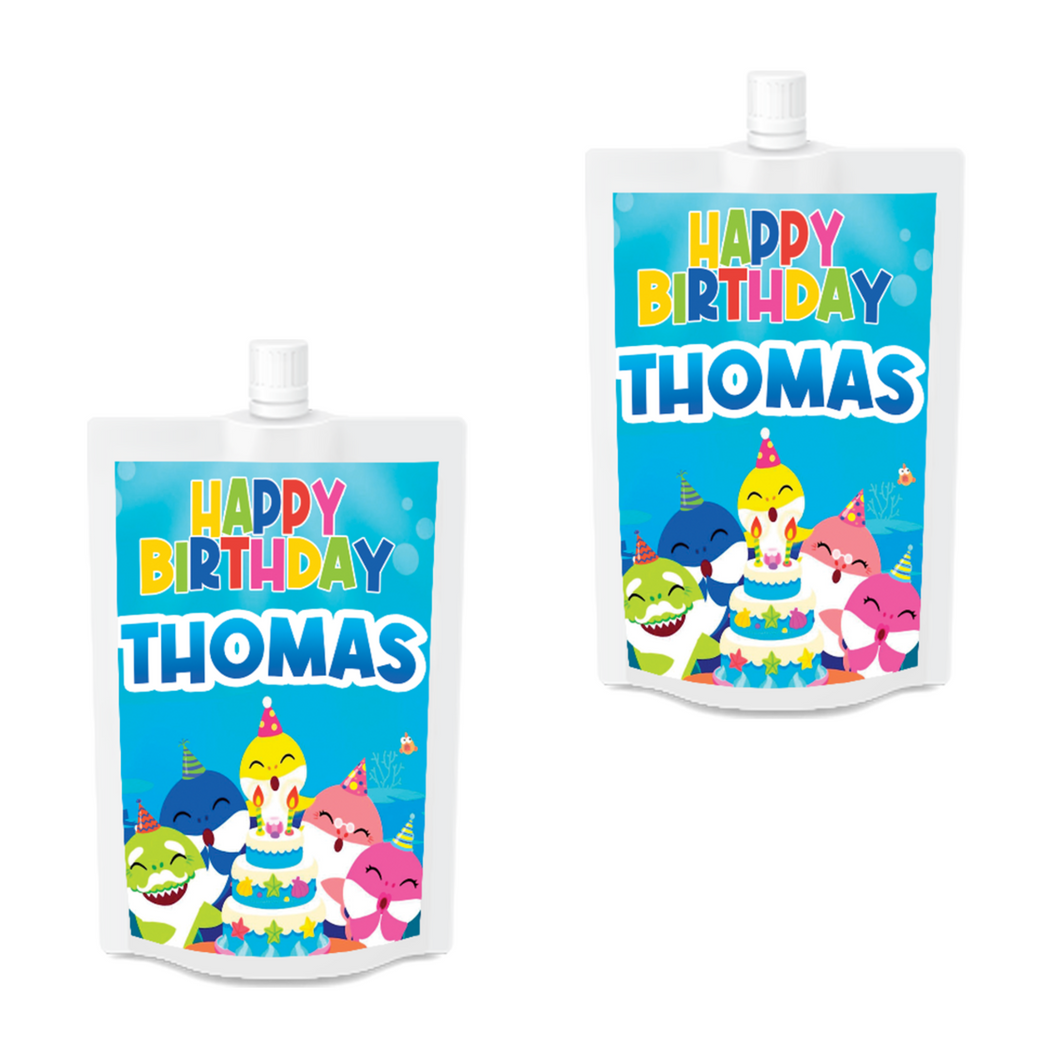 Gepersonaliseerde Baby Shark Drinkzakjes