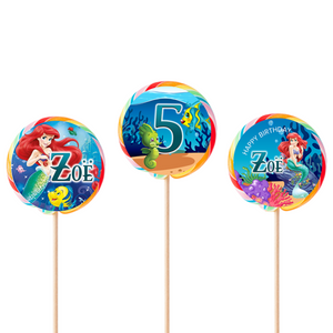 Gepersonaliseerde Ariel ronde regenboog lollies