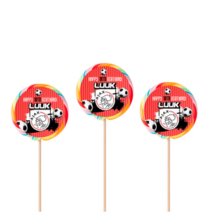 Gepersonaliseerde Ajax ronde regenboog lollies