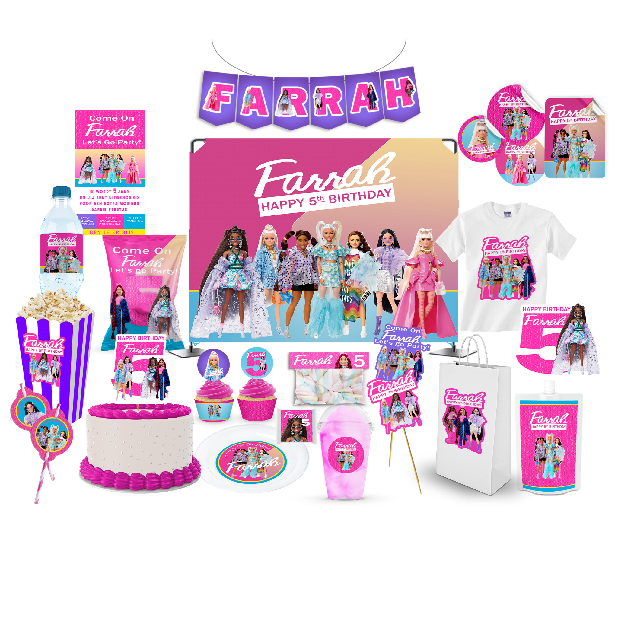 Barbie Modepop Alles-in-1 Feestpakket