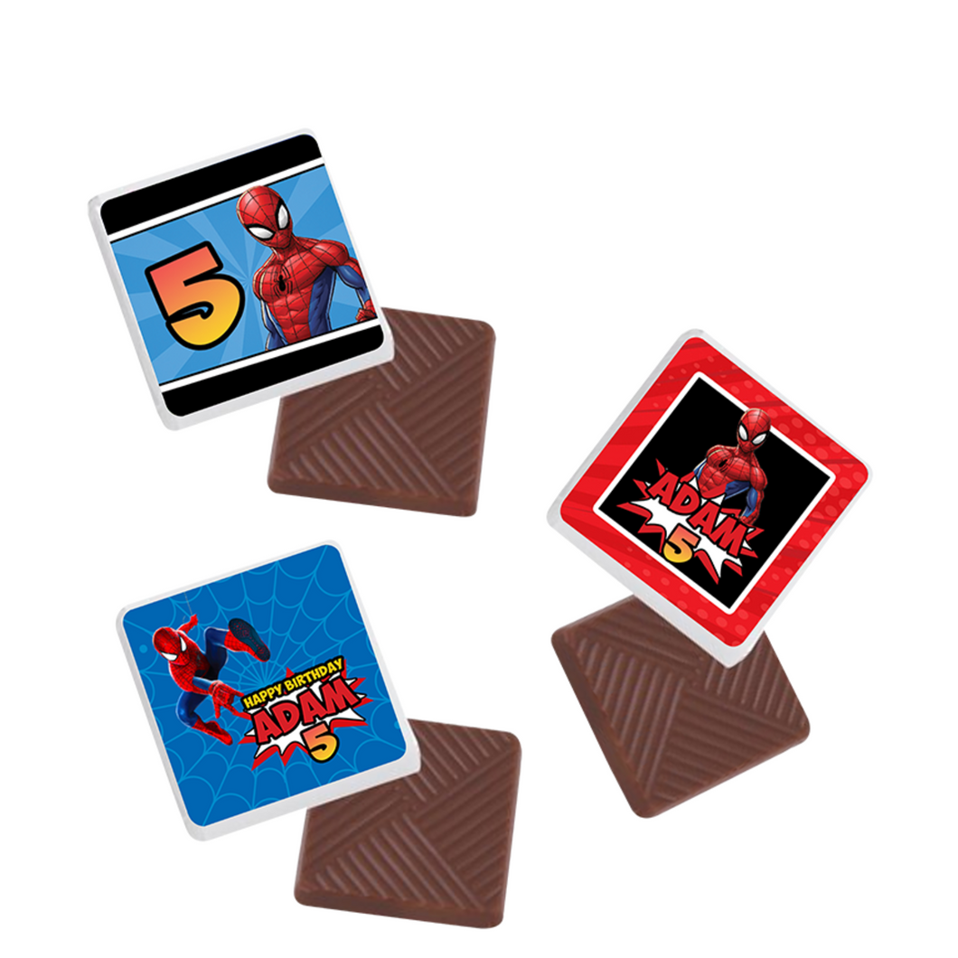 Gepersonaliseerde Spider-Man napolitaanse chocolaatjes