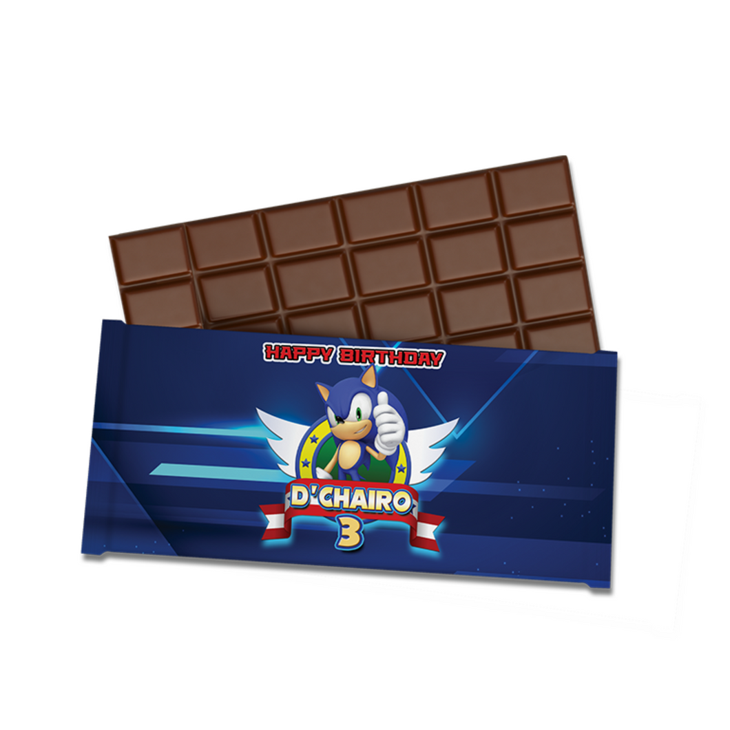 Gepersonaliseerde Sonic chocoladereep