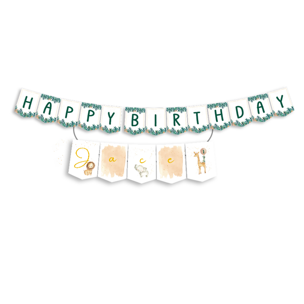Gepersonaliseerde Safari Feest slinger set