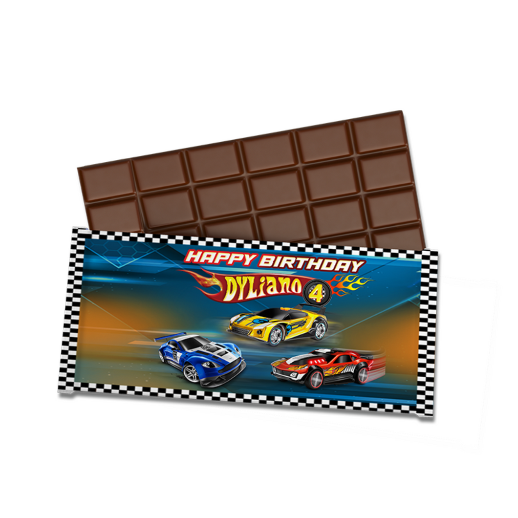 Gepersonaliseerde Hotwheels chocoladereep