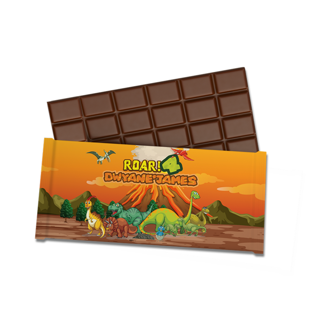 Gepersonaliseerde Dino chocoladereep