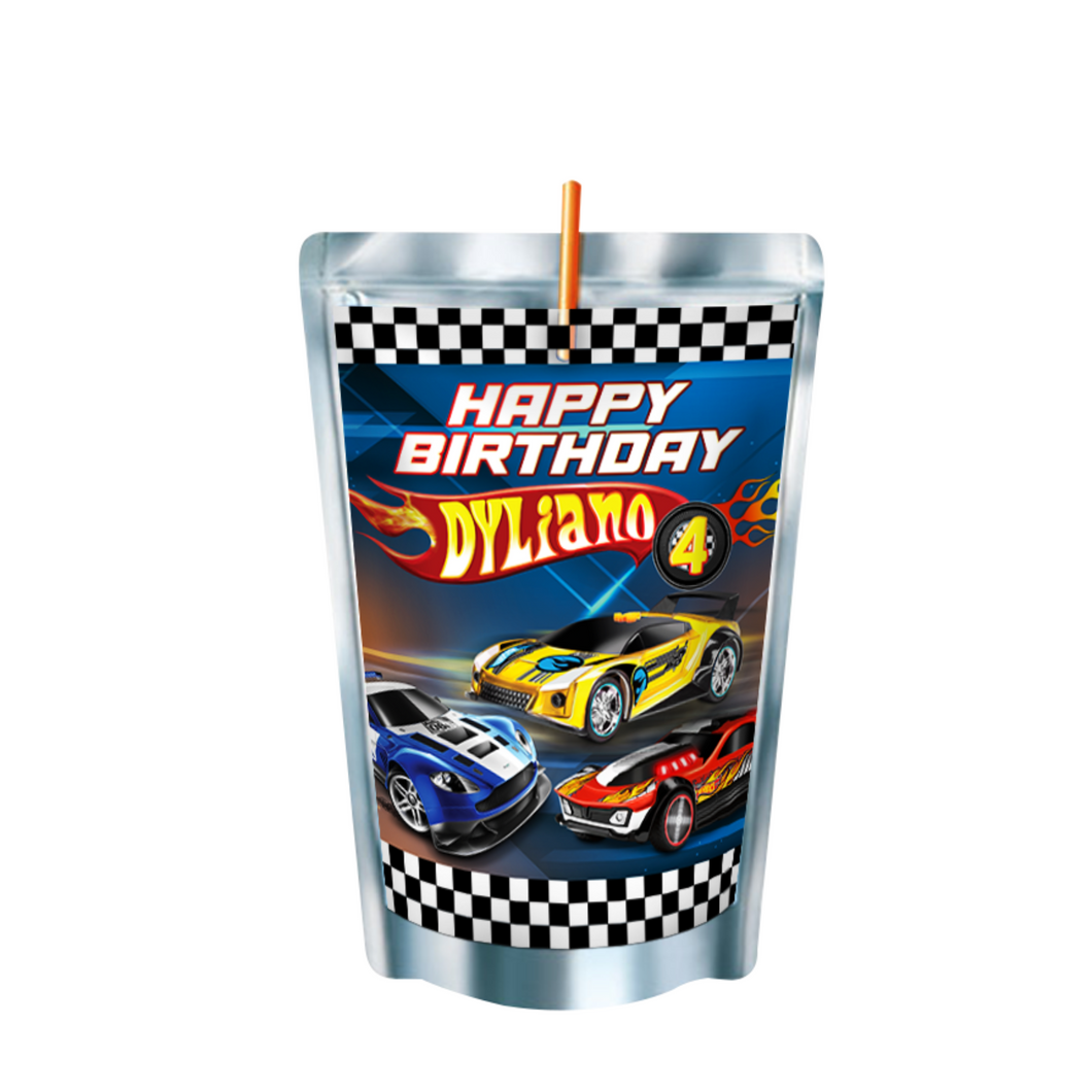 Gepersonaliseerde Hotwheels Capri-Sun labels en stickers