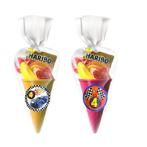 Gepersonaliseerde Hotwheels snoep en popcorn ijshoorn