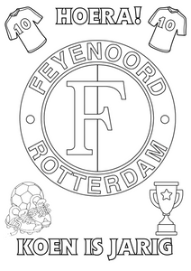 Gepersonaliseerde Feyenoord kleurplaten