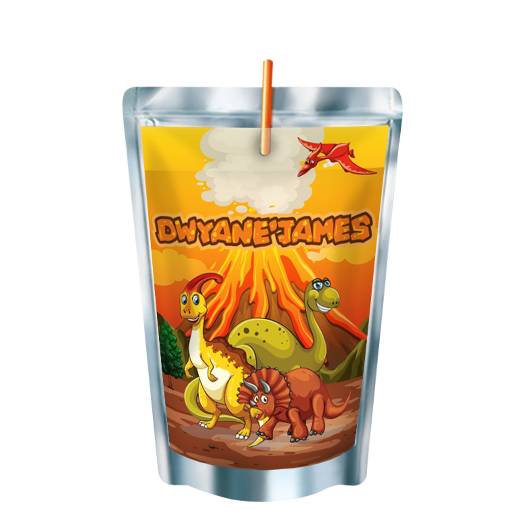 Gepersonaliseerde Dino Capri-Sun labels en stickers