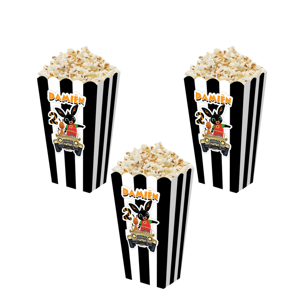 Gepersonaliseerde Bing Safari 3D popcorn bakjes
