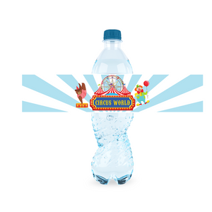 Gepersonaliseerde Circus waterfles labels en stickers