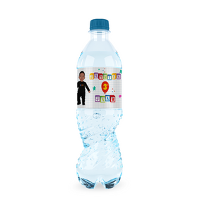 Gepersonaliseerde ABC 123 waterfles labels en stickers