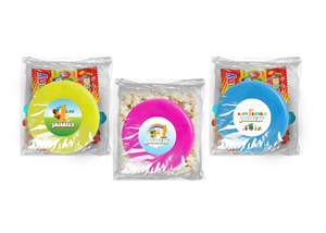 Gepersonaliseerde BabyTV snoep of popcorn frisbee zakjes
