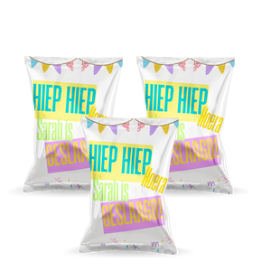 Gepersonaliseerde Neon Geslaagd popcorn uitdeelzakjes