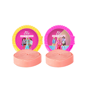 Gepersonaliseerde Barbie Modepop ronde kauwgom rollen