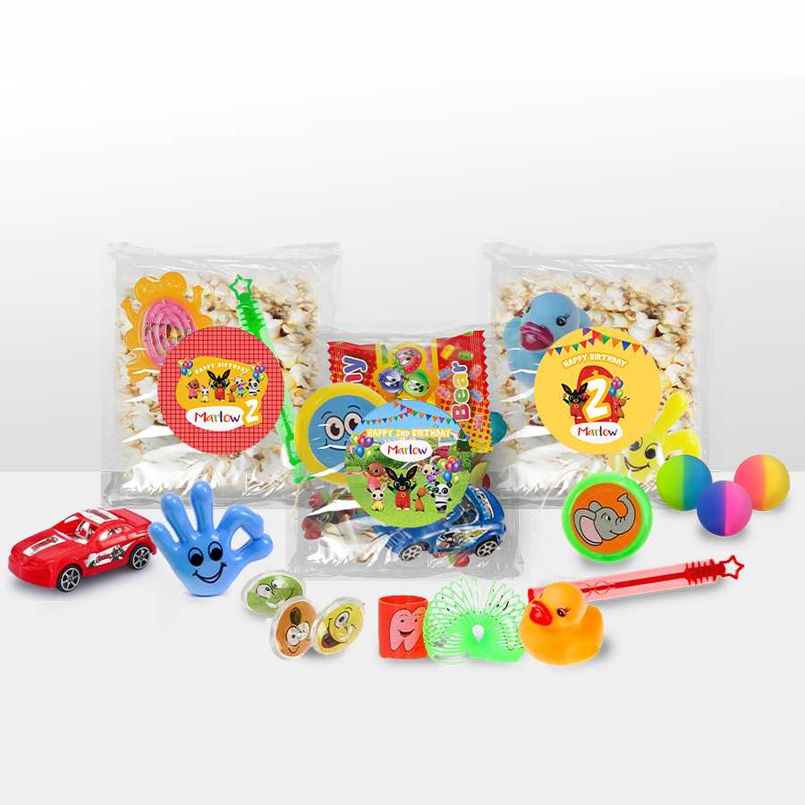 Gepersonaliseerde Bing Bunny snoep en popcorn speelgoed traktatie